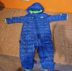 THE NORTH FACE ThermoBall Eco One Piece Blue Green Snowsuit Infant 6-12 Months